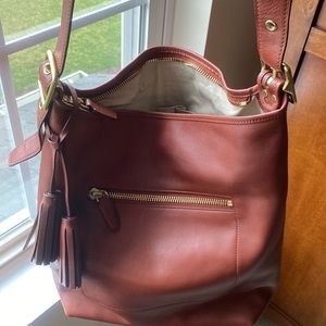 Coach Legacy 198993 cognac  large cross purse